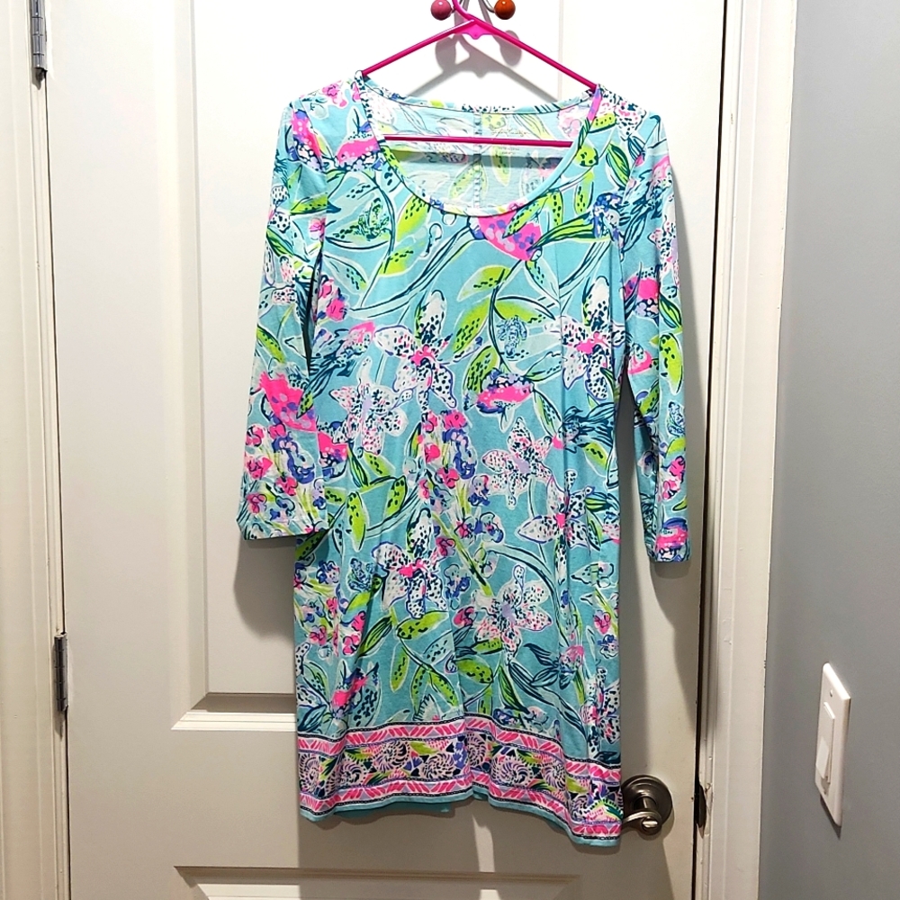 Lilly Pulitzer long sleve tee shirt dress